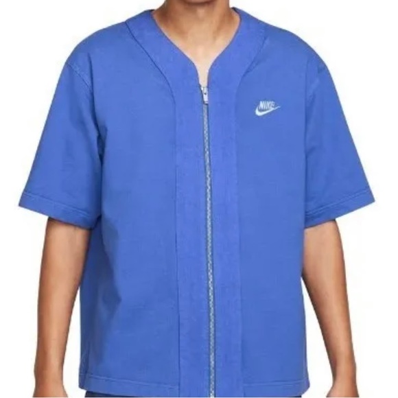 Nike Men's French Terry Short Sleeve Top DM6899-407 AUTHENTIC (NEW) - Picture 1 of 11